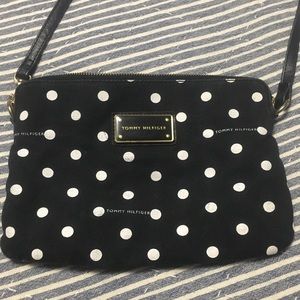 Tommy Hilfiger black and white crossbody purse
